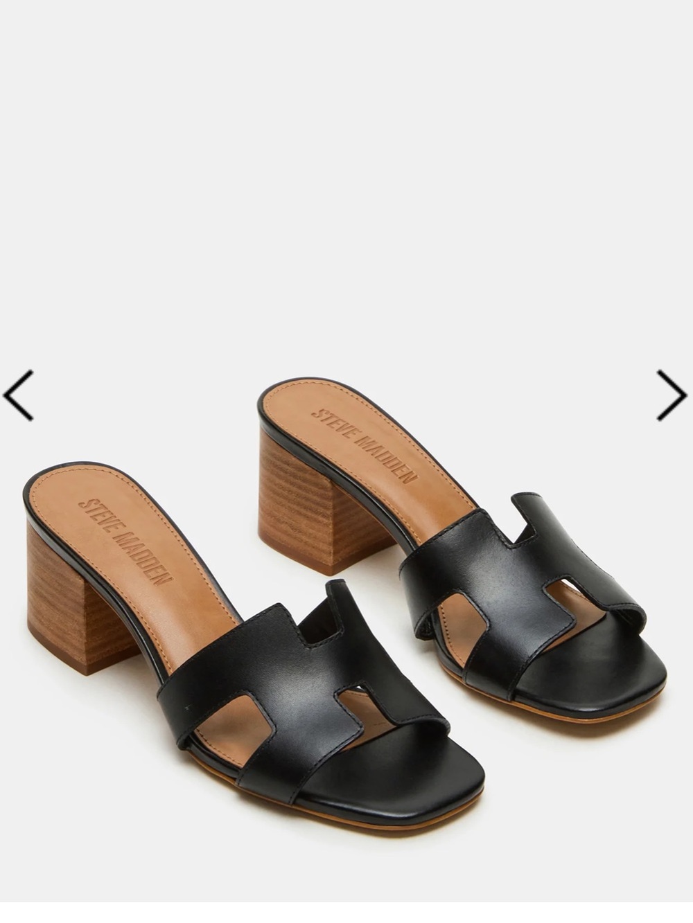 Steve Madden Black Leather sandals